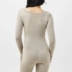Knitted Long Sleeve Jumpsuit Womens