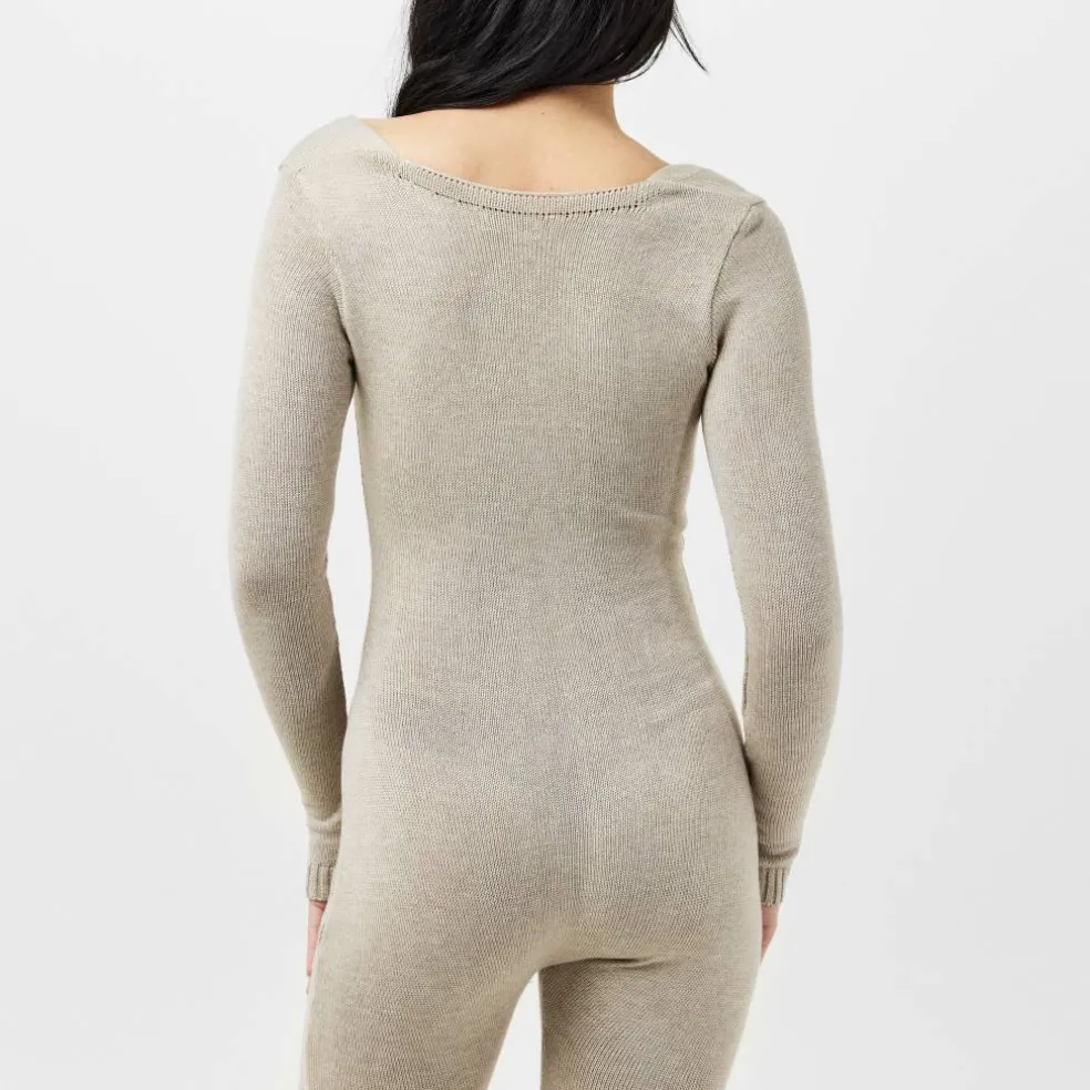 Knitted Long Sleeve Jumpsuit Womens