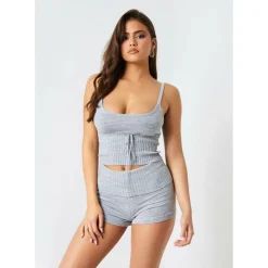 Knitted Tie Front Cami Top