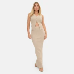 Knitted Top and Maxi Skirt Set