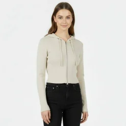 Knitted Zip Hoodie Women