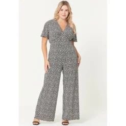 Ladies Mono Wide Leg Printed Jumpsuit