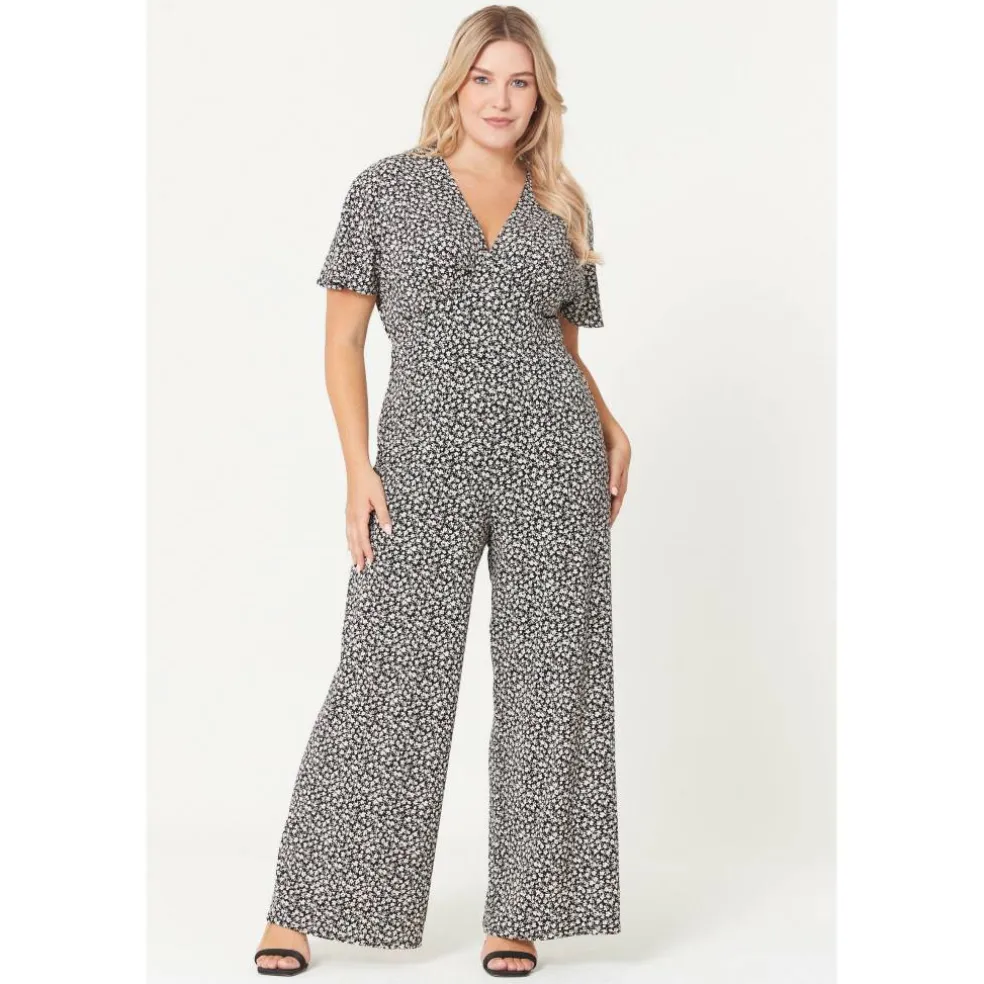 Ladies Mono Wide Leg Printed Jumpsuit