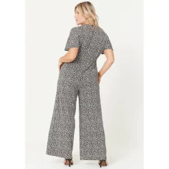Ladies Mono Wide Leg Printed Jumpsuit
