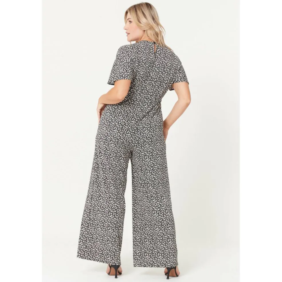 Ladies Mono Wide Leg Printed Jumpsuit