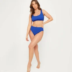 Ladies Textured Square Neck Bikini Top