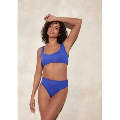 Ladies Textured Square Neck Bikini Top