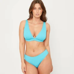 Ladies Textured Triangle Bikini Top