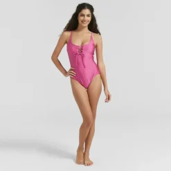 Lattice Plunge Swimsuit