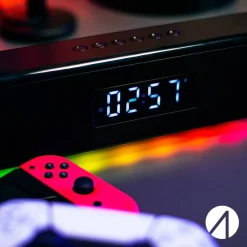 LED Light-Up Rechargeable Portable Soundbar for Gaming Music and Movies