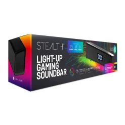 LED Light-Up Rechargeable Portable Soundbar for Gaming Music and Movies