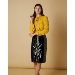 Leopard Jacquard Pussybow Blouse