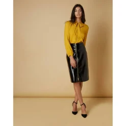 Leopard Jacquard Pussybow Blouse