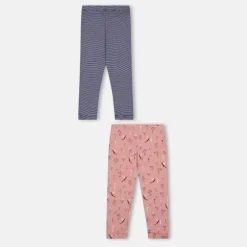 Lilly & Sid Multicoloured Stripe And Fairy Print Leggings - 2 Pack