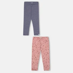 Lilly & Sid Multicoloured Stripe And Fairy Print Leggings - 2 Pack