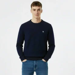 Linus seed stitch Crew Neck Jumper Men