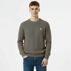 Linus seed stitch Crew Neck Jumper Men