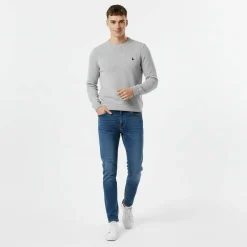 Linus seed stitch Crew Neck Jumper Men