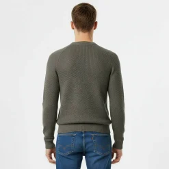 Linus seed stitch Crew Neck Jumper Men