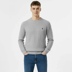 Linus seed stitch Crew Neck Jumper Men