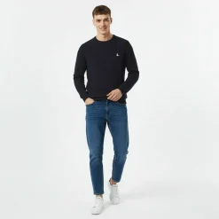 Linus seed stitch Crew Neck Jumper Men