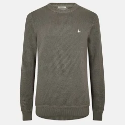 Linus seed stitch Crew Neck Jumper Men