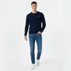 Linus seed stitch Crew Neck Jumper Men