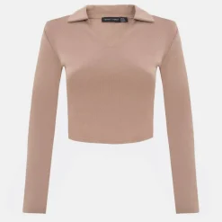 Long Sleeve Collared Top
