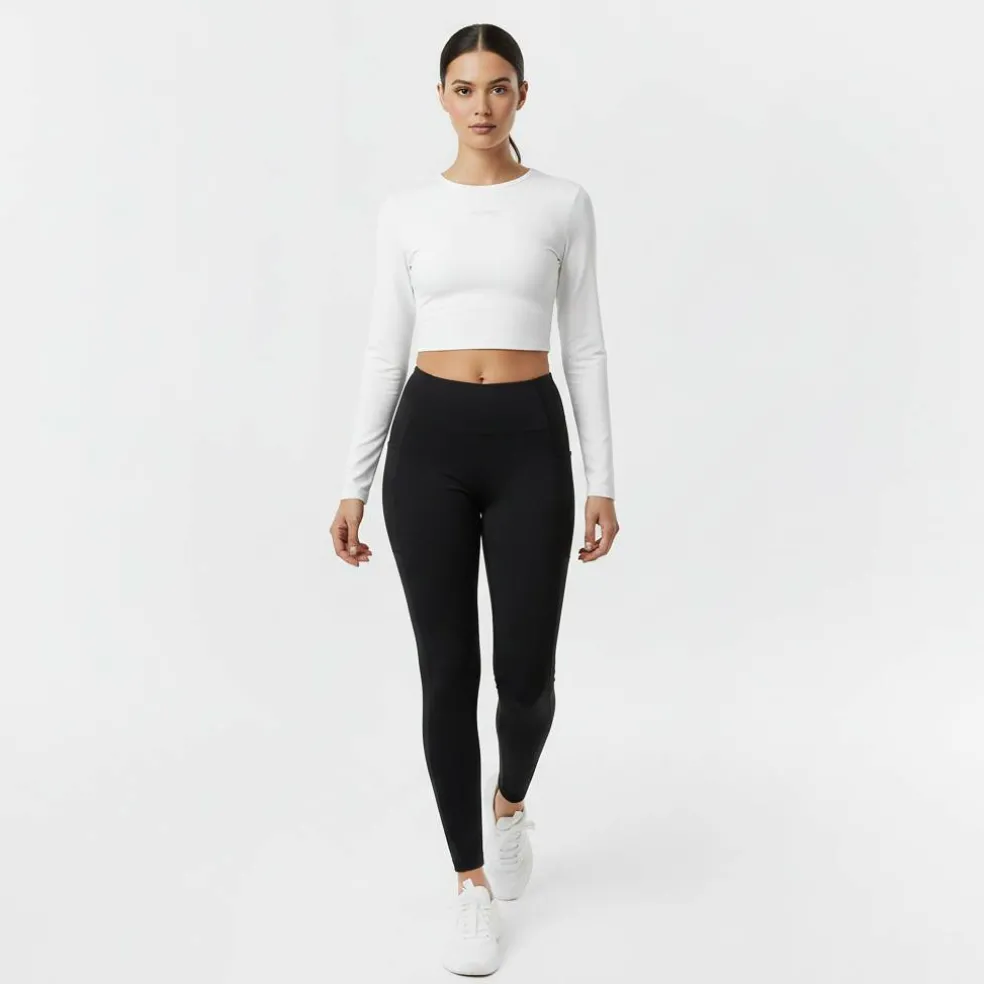 Long Sleeve Crop Top Womens