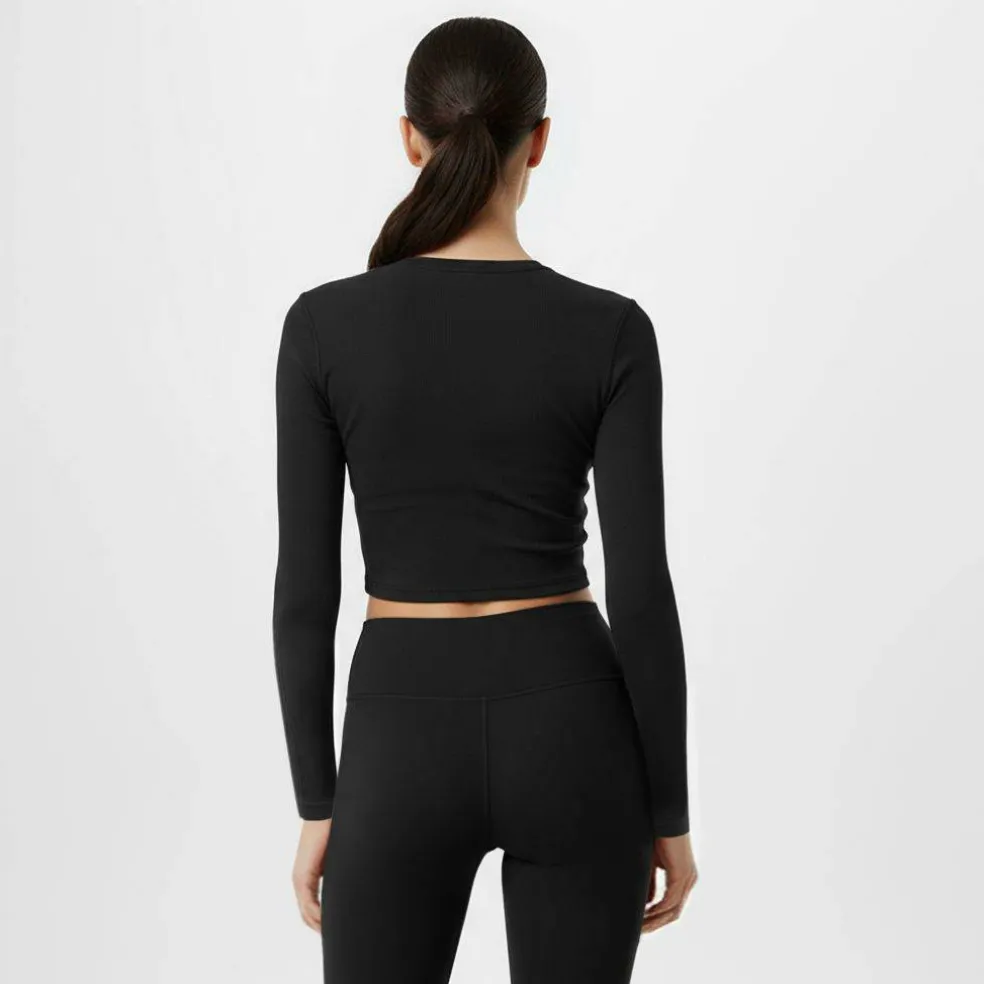 Long Sleeve Crop Top Womens