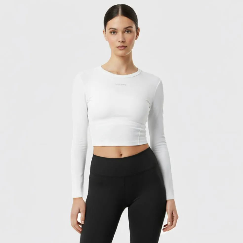 Long Sleeve Crop Top Womens