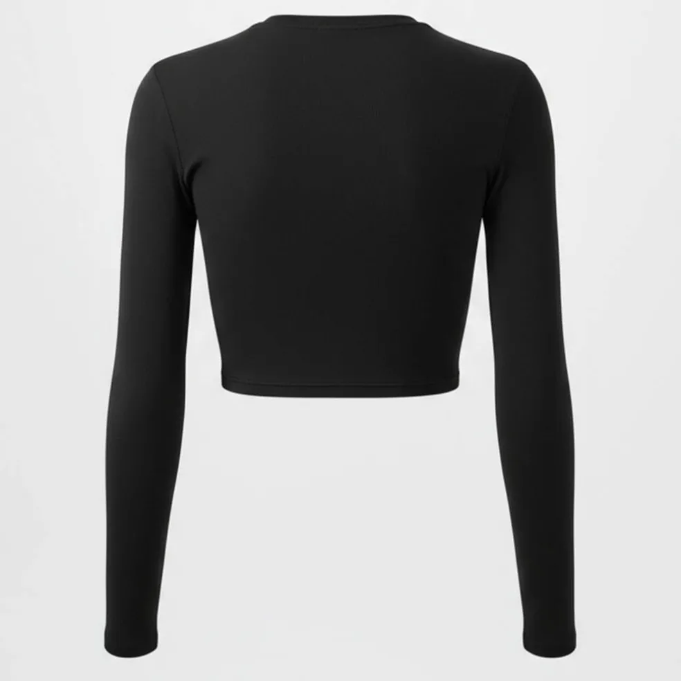 Long Sleeve Crop Top Womens