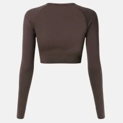 Long Sleeve Seamless Crop Top