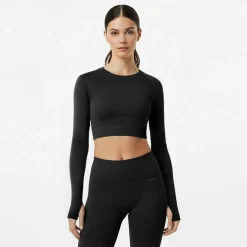 Long Sleeve Seamless Crop Top