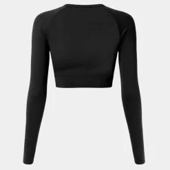 Long Sleeve Seamless Crop Top