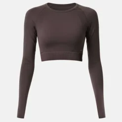 Long Sleeve Seamless Crop Top