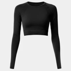 Long Sleeve Seamless Crop Top
