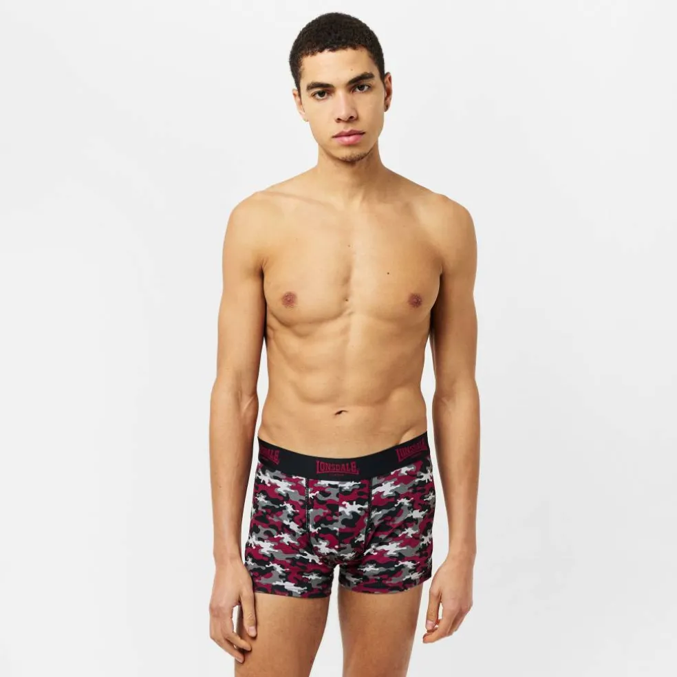 Lonsdale Trunk Shorts 2 Pack Mens
