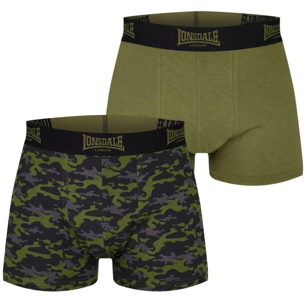 Lonsdale Trunk Shorts 2 Pack Mens