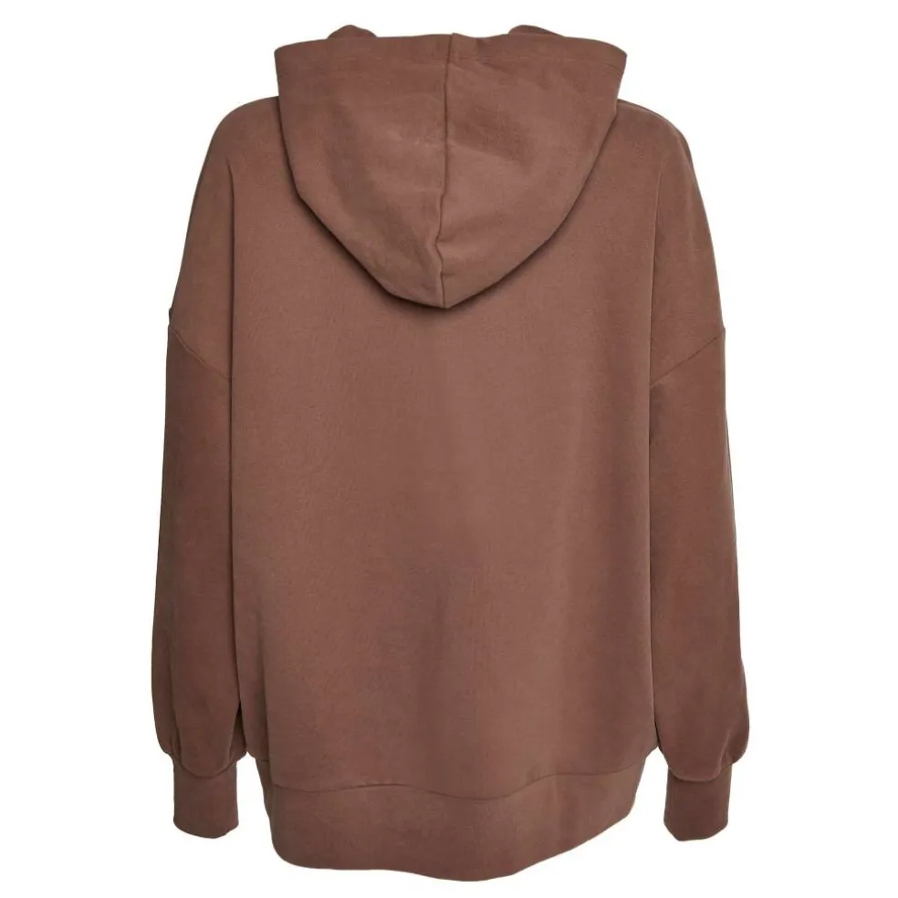 Lounge Boxy Oversized Hoodie - Coffee