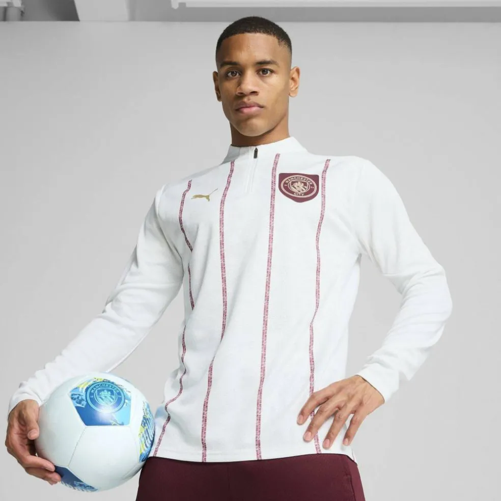 Manchester City Pre Match 1/4 Zip Drill Top Adults