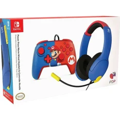 Mario Switch Controller and Headset Bundle