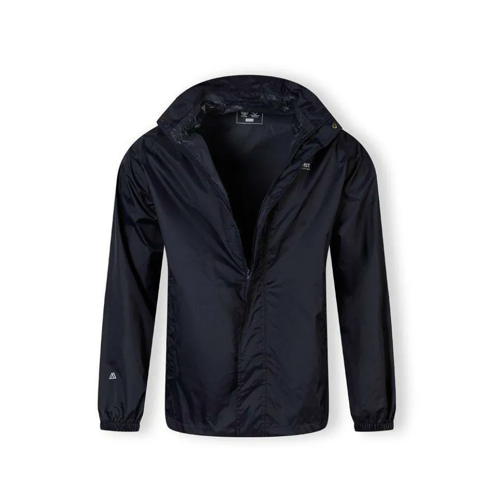 Men packaway waterproof jacket with zip pockets navy