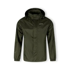 Men packaway waterproof jacket with hood khaki