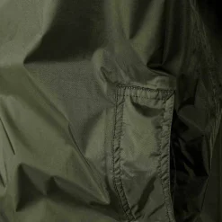 Men packaway waterproof jacket with hood khaki