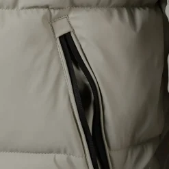 Men PU jacket with hood and zip pockets grey