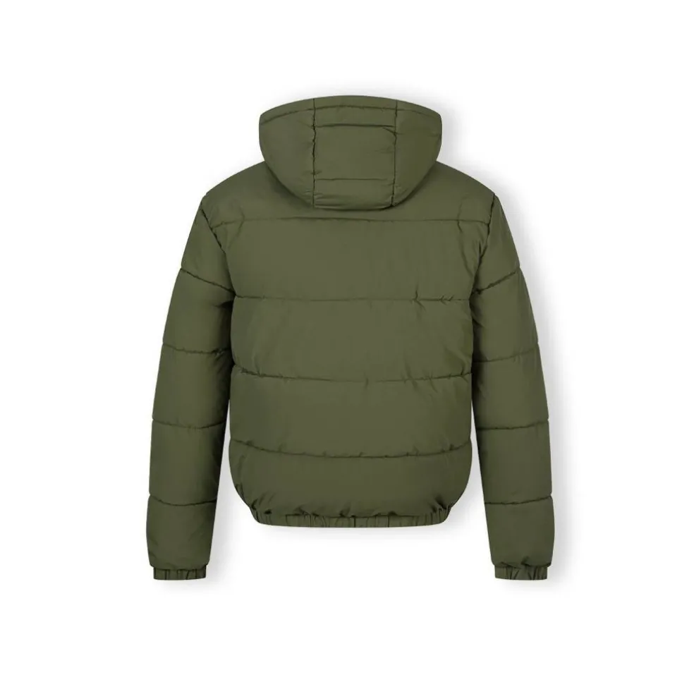 Men ripstop jacket high collar adjustable hood khaki