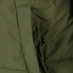 Men ripstop jacket high collar adjustable hood khaki