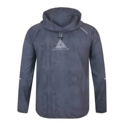 Men's Weather-Resistant Reflective Long Sleeve Full Zip Slim Fit Performance Running Jacket