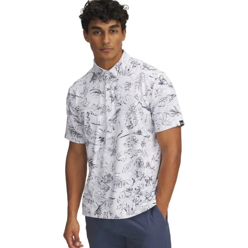 Men's Printed Short-Sleeve Performance Polo Shirt